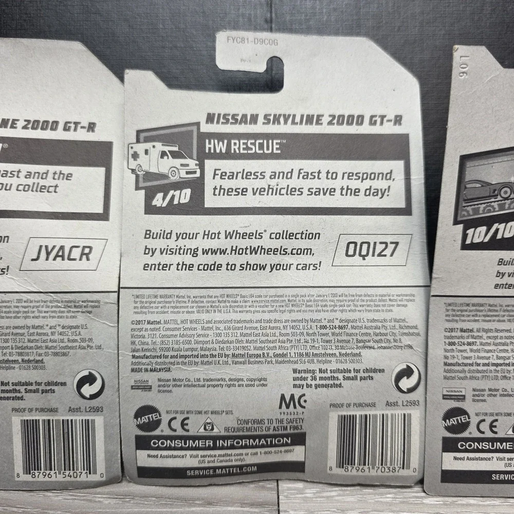 Hot Wheels Lot‎ 3- Nissan SKYLINE GT-R Bundle